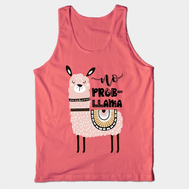 No Prob-Llama Tank Top by TheBlackCatprints